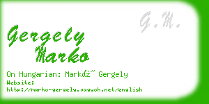 gergely marko business card